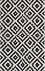 Black and White Geometric Rug