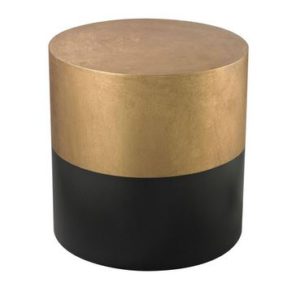 Gold and Black End Table